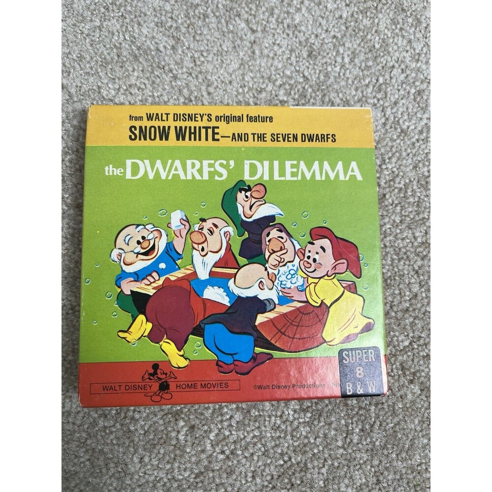 Snow White - THE DWARF'S DILEMMA - Walt Disney Movies Super 8 mm. Silent & Color